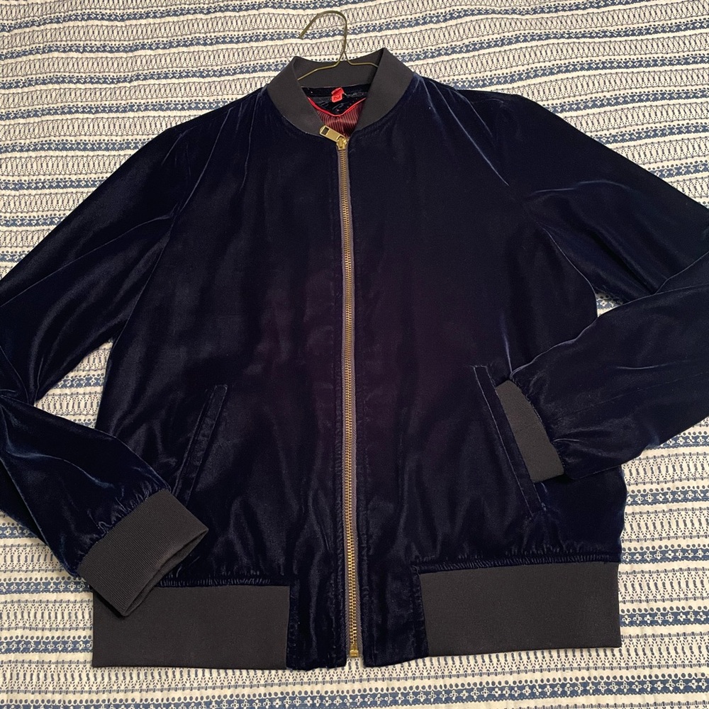 Tommy hilfiger velvet jacket navy blue